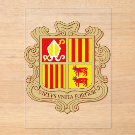 State Emblem of Andorra Historic Co-Principality アクリル招待状