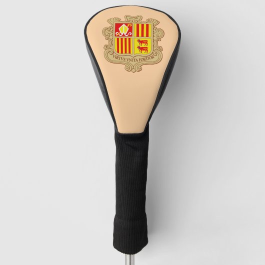 State Emblem of Andorra Historic Co-Principality ゴルフヘッドカバー (正面)