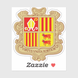 State Emblem of Andorra Historic Co-Principality シール