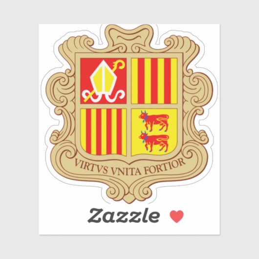 State Emblem of Andorra Historic Co-Principality シール (シート)