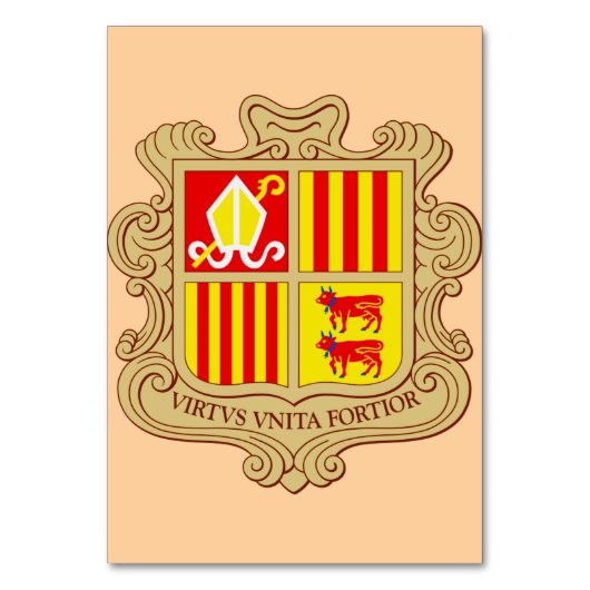 State Emblem of Andorra Historic Co-Principality テーブルナンバー (正面)