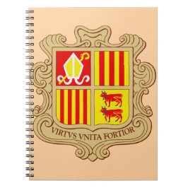 State Emblem of Andorra Historic Co-Principality ノートブック