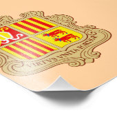 State Emblem of Andorra Historic Co-Principality フォトプリント (角)