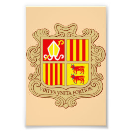 State Emblem of Andorra Historic Co-Principality フォトプリント