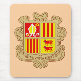 State Emblem of Andorra Historic Co-Principality マウスパッド