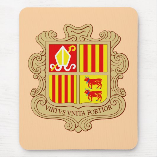 State Emblem of Andorra Historic Co-Principality マウスパッド (正面)