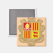 State Emblem of Andorra Historic Co-Principality マグネット (正面/裏面)