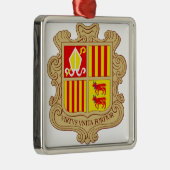 State Emblem of Andorra Historic Co-Principality メタルオーナメント (右)