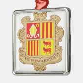 State Emblem of Andorra Historic Co-Principality メタルオーナメント (左)