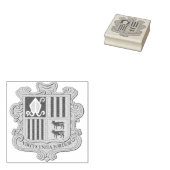 State Emblem of Andorra Historic Co-Principality ラバースタンプ (押印)
