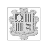 State Emblem of Andorra Historic Co-Principality ラバースタンプ (インプリント)