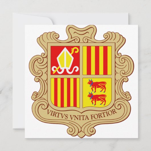 State Emblem of Andorra Historic Co-Principality 招待状 (正面)