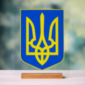 State Emblem of Ukraine Golden Trident Fine Art アクリルサイン (ニュートラル)