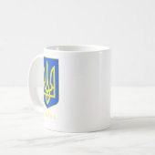 State Emblem of Ukraine Golden Trident Fine Art コーヒーマグカップ (正面左)