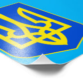 State Emblem of Ukraine Golden Trident Fine Art フォトプリント (角)