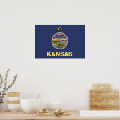 State Flag of Kansas, USA ポスター (キッチン)
