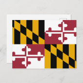 State Flag of Maryland ポストカード (正面/裏面)