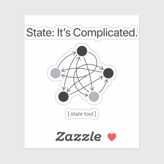 State Its Complicated Programmer Humor シール (シート)