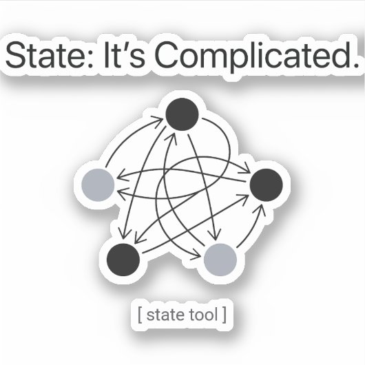 State Its Complicated Programmer Humor シール (正面)