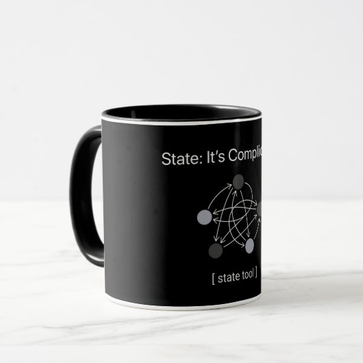 State Its Complicated Programmer Humor マグカップ (正面左)