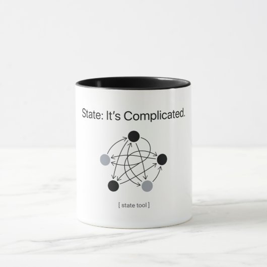 State Its Complicated Programmer Humor マグカップ (中央)