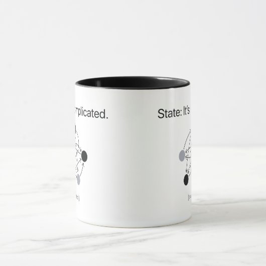 State Its Complicated Two Sided Programmer Mug マグカップ (中央)
