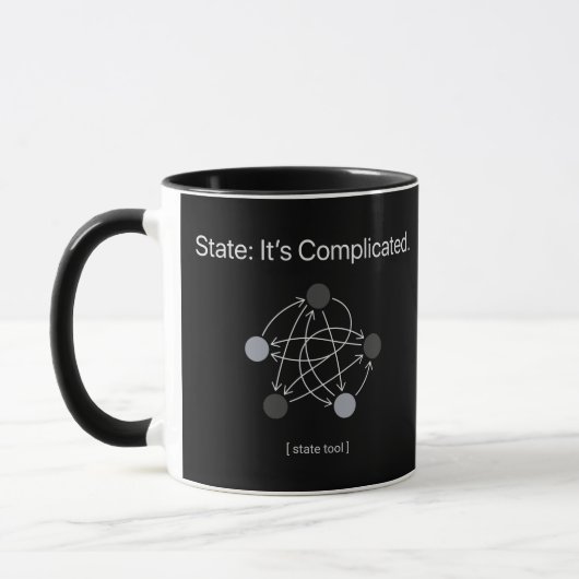 State Its Complicated Two Sided Programmer Mug マグカップ (左)