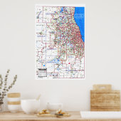 State Legislative Districts - Northeast Illinois ポスター (キッチン)