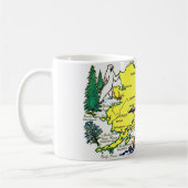 State of Alaska Map Postcard Mug コーヒーマグカップ (左)
