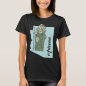 State of Arizona Flower Saguaro cactus blossom Tシャツ (正面)