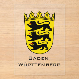State of Baden-Württemberg Grand Coat of Arms Art アクリル招待状