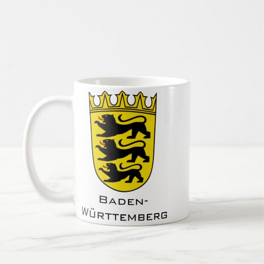 State of Baden-Württemberg Grand Coat of Arms Art コーヒーマグカップ (左)