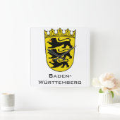 State of Baden-Württemberg Grand Coat of Arms Art スクエア壁時計 (ホーム)