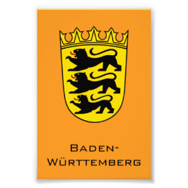 State of Baden-Württemberg Grand Coat of Arms Art フォトプリント