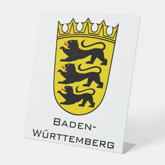 State of Baden-Württemberg Grand Coat of Arms Art 台座サイン (正面)