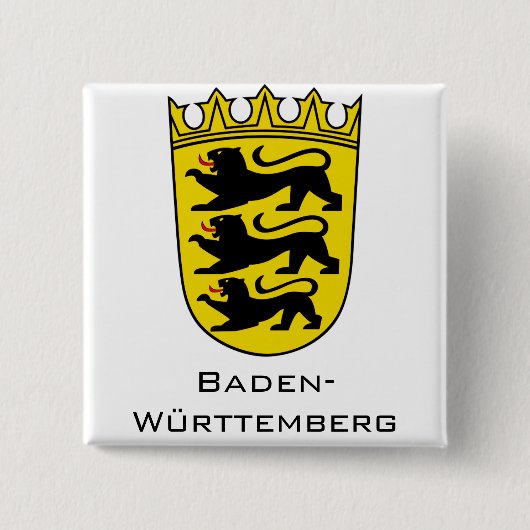 State of Baden-Württemberg Grand Coat of Arms Art 缶バッジ (正面)