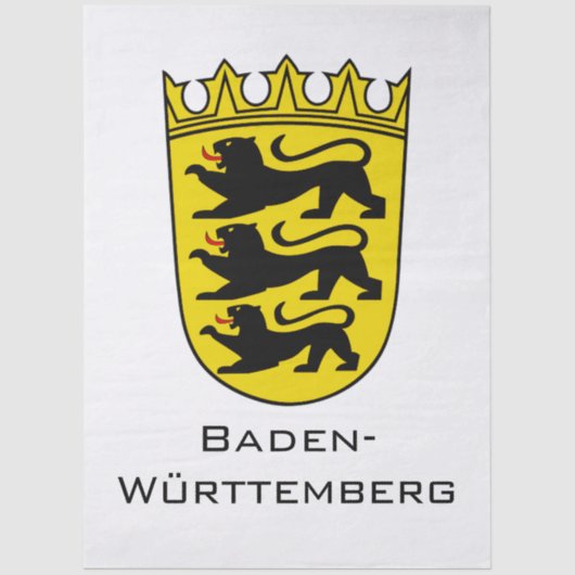 State of Baden-Württemberg Grand Coat of Arms Art 薄葉紙 (正面)
