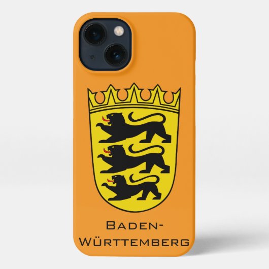 State of Baden-Württemberg Grand Coat of Arms Art iPhoneケース (裏面)