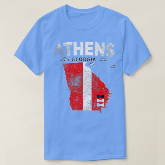 State Of Georgia The Bulldog State Athens Georgia  Tシャツ (デザイン正面)