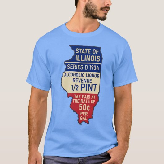 State of Illinois Liquor Tax Sticker Tシャツ (正面)