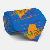 State of Maine Map, Portland, Bangor, Augusta ネクタイ (ロール)