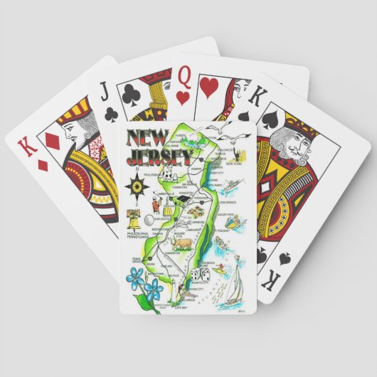 State of New Jersey Illustrated Playing Cards トランプ (裏面)