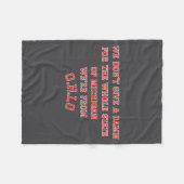 State Of Ohio We Don't Give A For Michigan  フリースブランケット (正面(横))