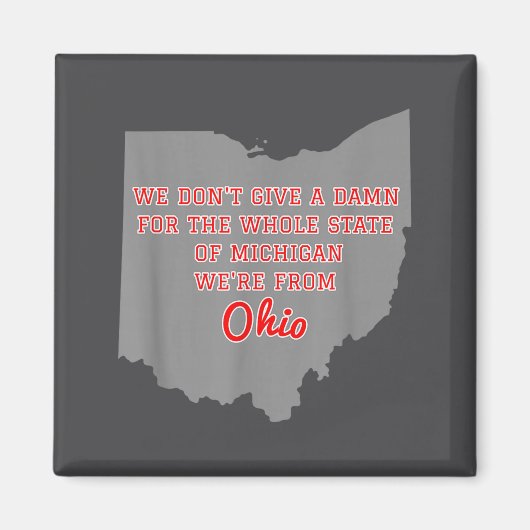State Of Ohio We Don't Give A For Michigan  マグネット (正面)