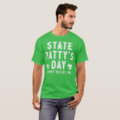 State Pattys Day  Happy Valley Beer Drinking Tシャツ (正面フル)