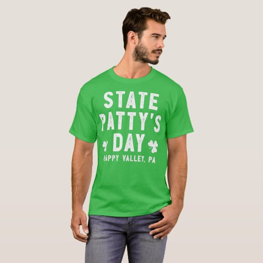 State Pattys Day  Happy Valley Beer Drinking Tシャツ (正面フル)