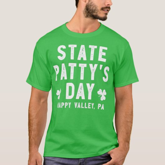 State Pattys Day  Happy Valley Beer Drinking Tシャツ (正面)
