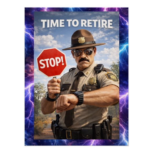State trooper to retire law-enforcement poster ポスター (正面)