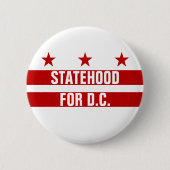 Statehood for Washington DCボタン 缶バッジ (正面)