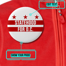Statehood for Washington DCボタン 缶バッジ